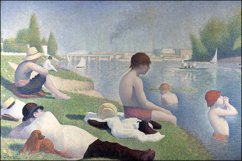 Baders bij Asnières door Georges Seurat