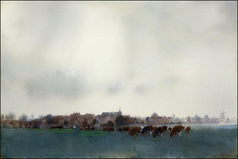 Jan Voerman sr. Gezicht op Hattem