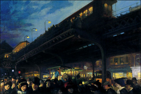 John French Sloan: Six o'clock, winter
