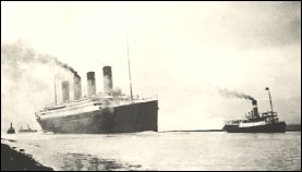 Titanic verlaat de haven