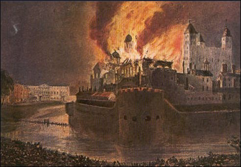 Brand in de Londense Tower