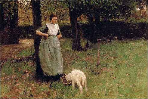 Anton Mauve: Vrouw met geitje in Laren