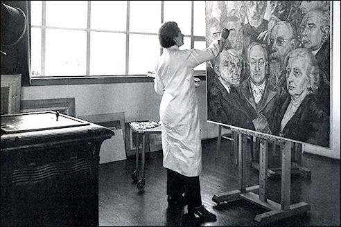 Charley Toorop in Atelier