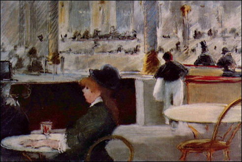 Pastel Edouard Manet: In het caf&eacute;