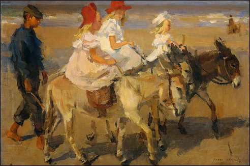 Isaac Israëls op het strand