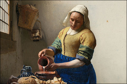 Het melkmeisje van Johannes Vermeer