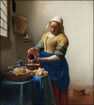 Het melkmeisje van Johannes Vermeer