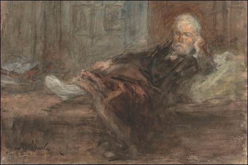 Jozef Israëls met zieke voet