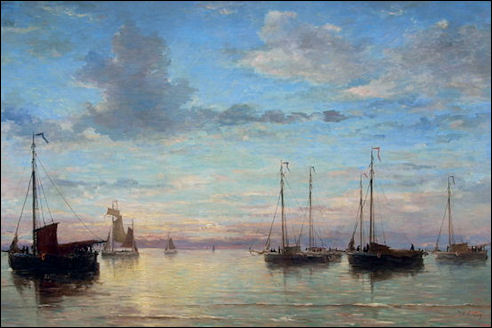 Mesdag: Avondstond op zee