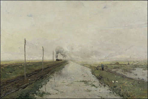 Paul Gabri&euml;l: Trein in landschap