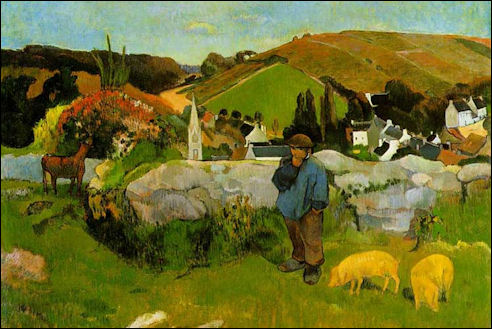 Paul Gauguin: Zwijnenhoeder in Bretagne, 1888