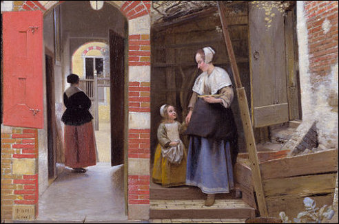 Doorkijkje van Pieter de Hooch