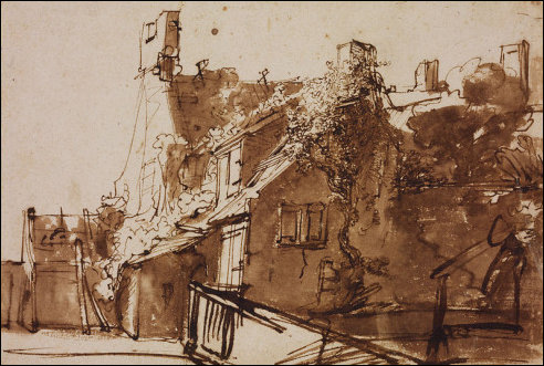 Rembrandt: Boerderij in zonlicht