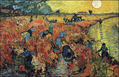 De rode wijngaard van Vincent van Gogh