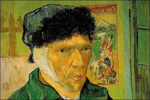 Vincent van Gogh met verbonden oor