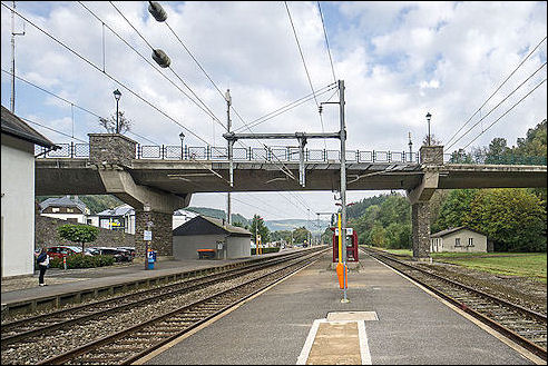 Spoorbrug bij het station van Clervaux<