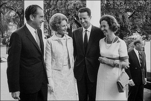 Fabiola en Boudewijn ontmoeten Richard en Pat Nixon