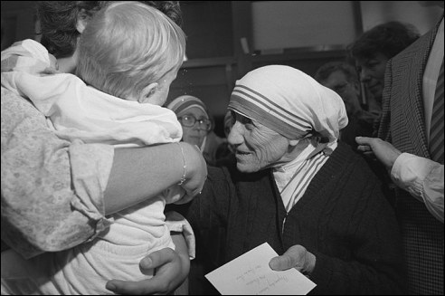 Moeder Teresa in 1988 in Utrecht