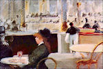 Pastel Edouard Manet: In het caf&eacute;