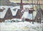 Paul Gauguin: Bretons dorpje in de sneeuw