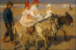 Isaac Israëls op het strand